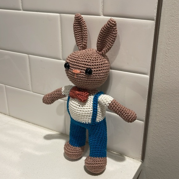Handcrafted Bunny Doll Amigurumi Spring Easter Kids Toy Figure - Picture 3 of 8